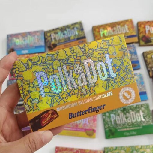 Buy Polkadot mushroom belgian Butterfinger chocolate bar for sale online